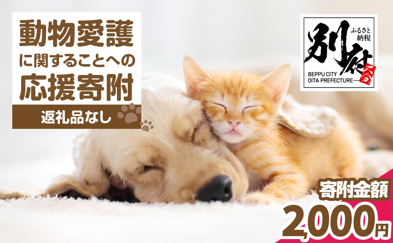 【返礼品なし】動物愛護に関することへの応援寄附(2,000円) 2,000円