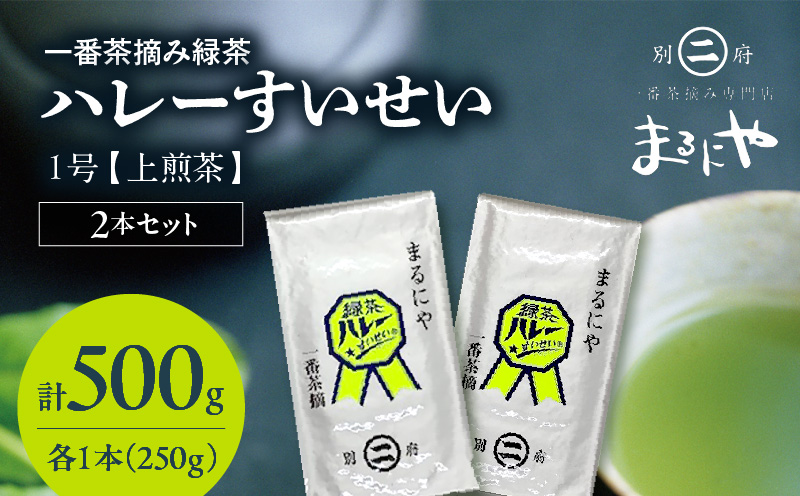 一番茶摘み緑茶ハレーすいせい1号(上煎茶)250g　2本セット