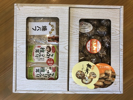 大分県産 原木 乾燥椎茸 食べ比べE どんこ椎茸85g 焼き椎茸パウダー 40g×5袋 焼き椎茸パフ 60g×3袋入り | 乾しいたけ 干ししいたけ 干し椎茸 焼パフ 焼きパフ ギフト 大分県産 送料無料