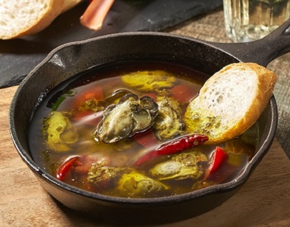 牡蠣のアヒージョ180g | ひがた美人 かき カキ 牡蠣 アヒージョ 海鮮 貝 牡蠣使用 国産牡蠣 おつまみ 肴 惣菜 おかず 産地直送 大分県中津産 九州産 大分県 中津市