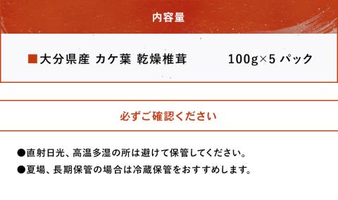 乾燥椎茸 カケ葉 椎茸 100g×5パック | 乾しいたけ 干し椎茸 干ししいたけ 乾燥しいたけ 干しシイタケ 原木 大分県産 九州産 中津市 国産 送料無料