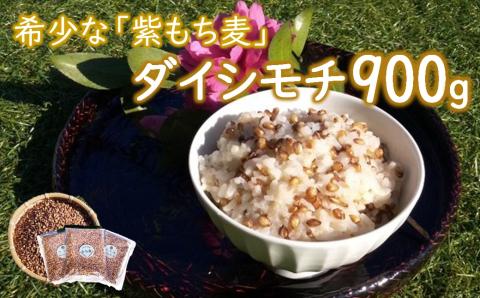山々と源流の山国町「nakano麦園」の希少な『紫もち麦』ダイシモチ300g×3袋