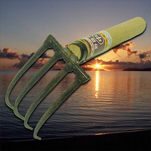 中村刃物 石原用片手アサリ掘 4本刃 | アサリ堀 潮干狩り 道具 原石用 貝取り 貝堀 レジャー 熊手 くまで レーキ 日本製 大分県産 九州産 中津市