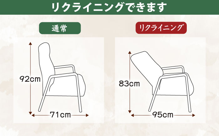 大分県産 ダイニングチェア (バローテ1Pリクライニング) ※選べる張地・ウッドカラー 日田市 / 株式会社アサヒ [ARDD030]