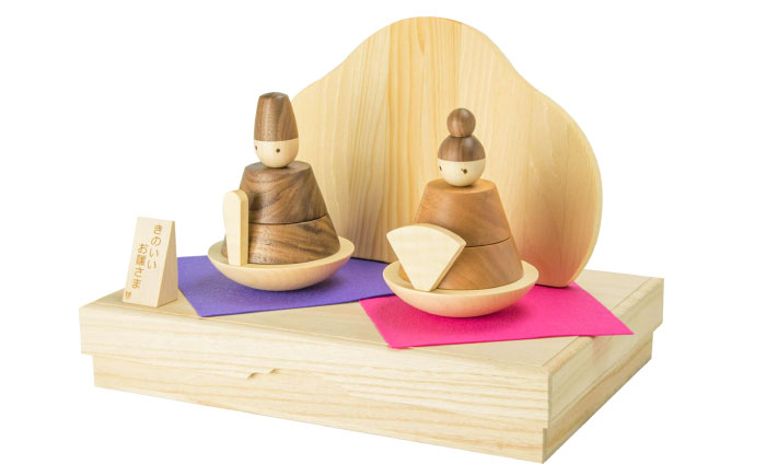 きのいいお雛さま　日田市 / ウッドアート楽 雛人形 お雛様 桃の節句 [ARDN038]