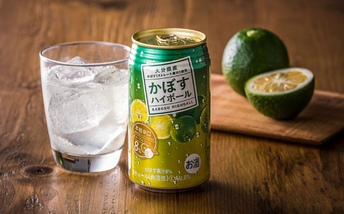 【糖類・プリン体ゼロ！】かぼすハイボール340ml×24本(ALC8％)　日田市 / 全国農業協同組合連合会大分県本部　カボス 辛口 ハイボール [ARFD001]
