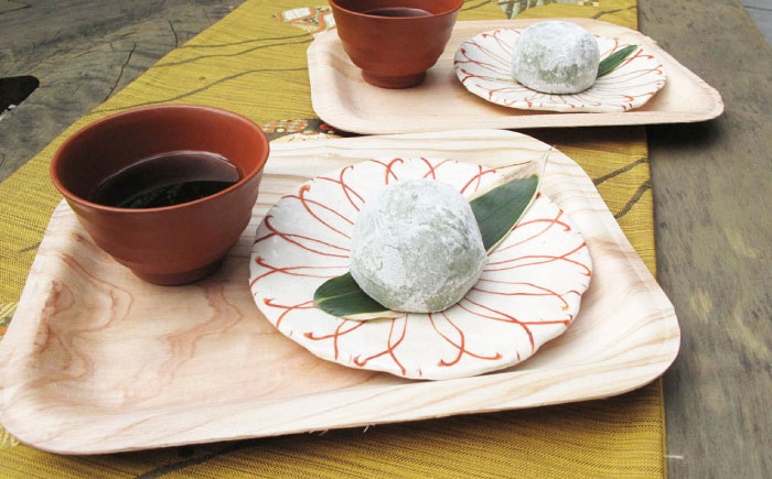 和器角皿 (大10枚入)　日田市 / NPO法人游風 木製 お皿 使い切りタイプ [ARGC003]