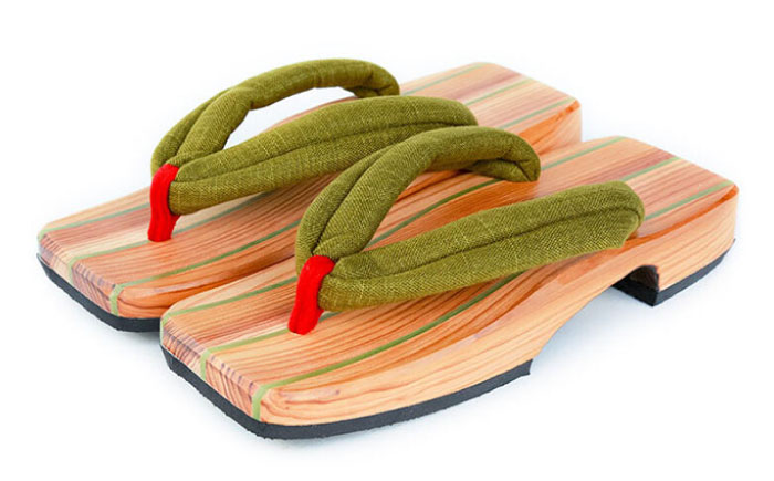 くりあげた 女性用 下駄 ※選べる4色(赤･青･白(市松)・緑) 下駄 日田市 / 本野はきもの工業 [ARAR004]