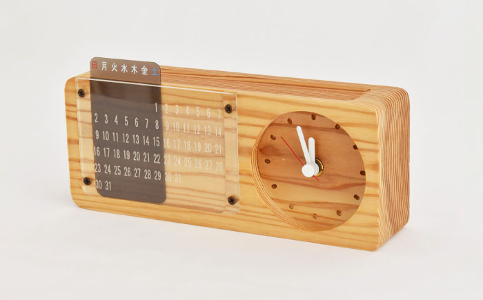 日田杉万年カレンダー付置時計 日田市 / 株式会社トライ・ウッド [ARCN006]