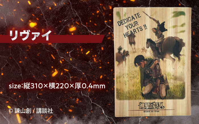 「進撃の巨人」木製A4ファイルver.2(3点セット)　日田市 / 株式会社トライ・ウッド 漫画 キャラクター アニメ　　 [ARCN013]