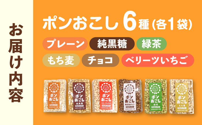 ポンおこし6個セット　日田市 / 有限会社大徳 ぽん菓子 駄菓子 グルテンフリー [ARES001]