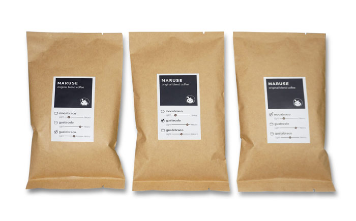 まるせオリジナルブレンドコーヒー(豆)各100g×3種セット　日田市 / まるせ　珈琲 カフェ ブレンドコーヒー [ARFH001]