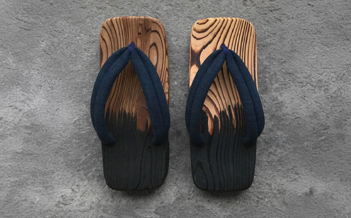 【日田下駄の革新】墨下駄Lサイズ(26～28cm)　日田市 / ライフデザインショップ エリアス　ゲタ 履物 和装 [ARAC022]