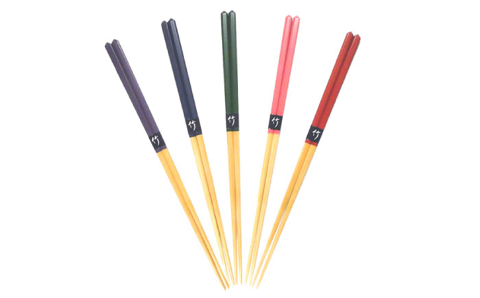 国産ダイヤカット　5色塗分け箸  日田市 / 有限会社大内工芸 [ARAN003]
