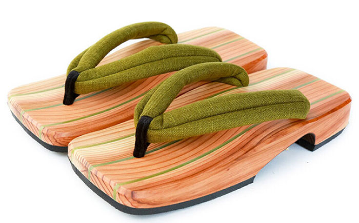 くりあげた 男性用 下駄 ※選べる5色(赤･青･白(市松)・黄･緑) 下駄 日田市 / 本野はきもの工業 [ARAR003]