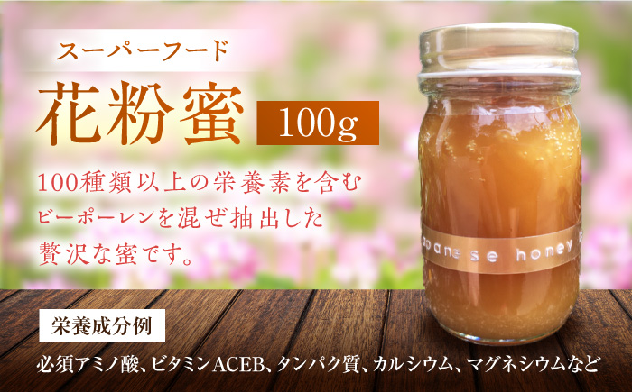 超希少【天然】日本蜜蜂の生はちみつ たれ蜜・花粉蜜 計200g ハニーディッパー付き　【食べチョクアワード2023 3位入賞】　 はちみつ 日田市/総合環境計画研究所 the honey shop [ARBN001]