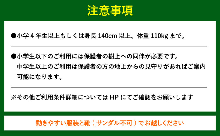 アドベンチャーコース体験チケット1名様 日田市 / 株式会社ファンカンパニー（ﾌｫﾚｽﾄｱﾄﾞﾍﾞﾝﾁｬｰ奥日田） [ARCI001]