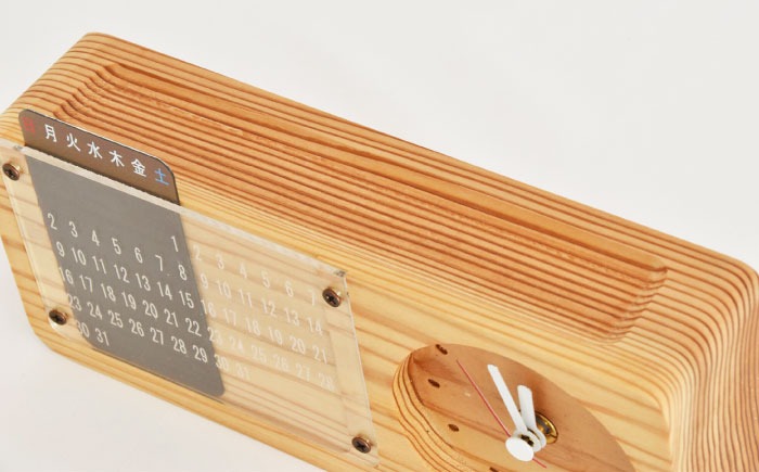 日田杉万年カレンダー付置時計 日田市 / 株式会社トライ・ウッド [ARCN006]