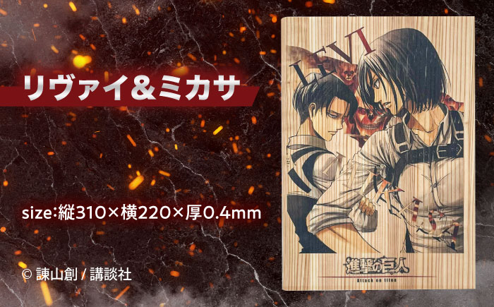 「進撃の巨人」木製A4ファイルver.2(3点セット)　日田市 / 株式会社トライ・ウッド 漫画 キャラクター アニメ　　 [ARCN013]