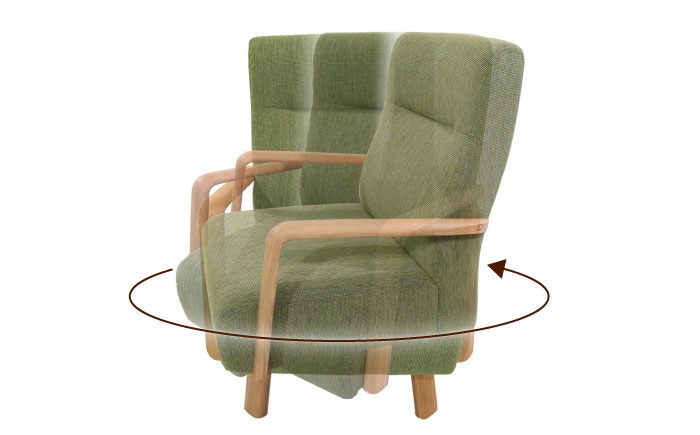 大分県産 ダイニングチェア (バローテ1P回転) ※選べる張地・ウッドカラー 日田市 / 株式会社アサヒ [ARDD029]