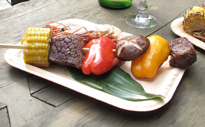 和器角皿 (大10枚入)　日田市 / NPO法人游風 木製 お皿 使い切りタイプ [ARGC003]