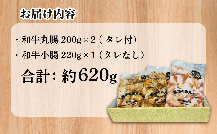 スタミナセットA　（和牛丸腸・小腸）計620g 日田市 / 福地のうなるホルモン [ARAY003]