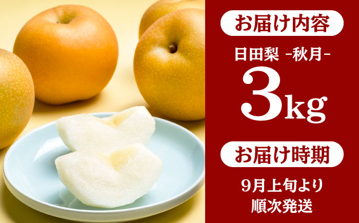 【先行予約・25年9月以降発送】日田梨 あきづき 3kg 梨 日田市 / 日田梨協同組合 [ARBB003]