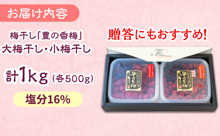 梅干し　「豊の香梅」　贈答用 計1kg（500g×2個） 日田市 / 株式会社矢野農園 [ARCF003]
