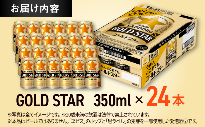 【選べる定期回数】サッポロビール GOLD STAR 350ml×24缶 ビール [ARDC002] 【最短1週間以内発送】単品