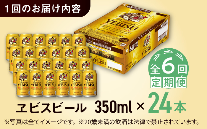 【全6回定期便】サッポロ ヱビスビール 350ml×24缶　合計144缶 日田市 / 株式会社綾部商店 [ARDC007] 【全6回定期便】