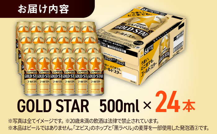 【選べる定期回数】サッポロビール GOLD STAR 500ml×24缶 ビール [ARDC120] 【最短1週間以内発送】単品