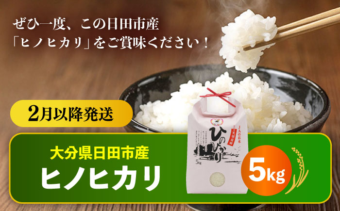 【先行予約・26年2月以降発送】令和7年産大分県産ヒノヒカリ 5kg　日田市 / JAおおいた日田グリーンセンター こめ コメ 米 [ARDX008] 26年2月以降発送