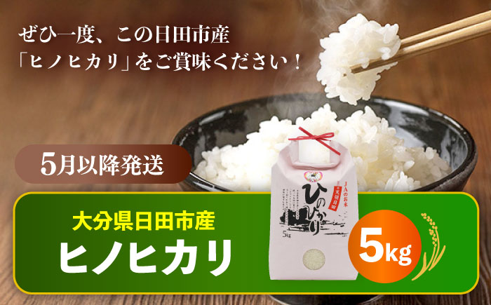 【先行予約・26年5月以降発送】令和7年産大分県産ヒノヒカリ 5kg　日田市 / JAおおいた日田グリーンセンター こめ コメ 米 [ARDX011]