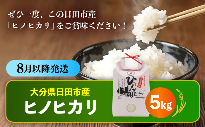 【先行予約・26年8月以降発送】令和7年産大分県産ヒノヒカリ 5kg　日田市 / JAおおいた日田グリーンセンター こめ コメ 米 [ARDX014]