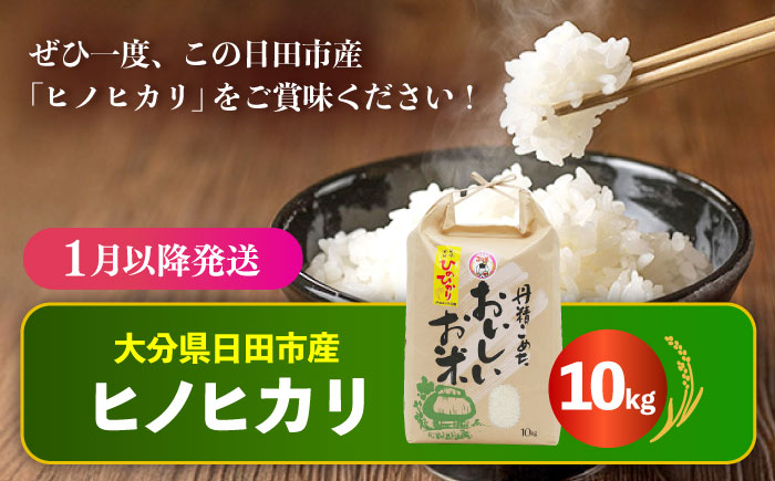 【先行予約・26年1月以降発送】令和7年産大分県産ヒノヒカリ  10kg　日田市 / JAおおいた日田グリーンセンター こめ コメ 米 [ARDX017] 26年1月以降発送