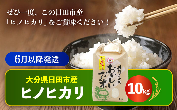 【先行予約・26年6月以降発送】令和7年産大分県産ヒノヒカリ  10kg　日田市 / JAおおいた日田グリーンセンター こめ コメ 米 [ARDX022]