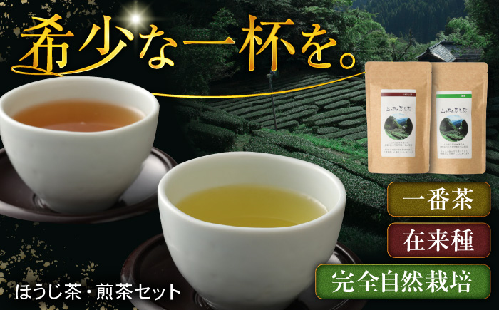 山の民の原生茶（一番茶葉）　ほうじ茶・煎茶　各70g ほうじ茶 日田市 / 田島山業株式会社 [ARBK002]