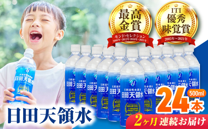 【全2回定期便】 日田天領水 500ml×24本  日田市 / グリーングループ株式会社 [AREG041] 【全2回定期便】