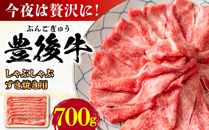 おおいた豊後牛 しゃぶしゃぶすき焼き用（肩ロース・肩バラ・モモ）700g 日田市 / 株式会社MEAT PLUS　 牛 和牛 [AREI011] 【単品】700g