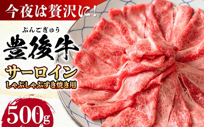 【厳選部位】おおいた豊後牛 サーロイン しゃぶしゃぶすき焼き用 500g すき焼き 日田市 / 株式会社MEAT PLUS　牛 うし 黒毛和牛 和牛 豊後牛 [AREI016] 【単品】500g