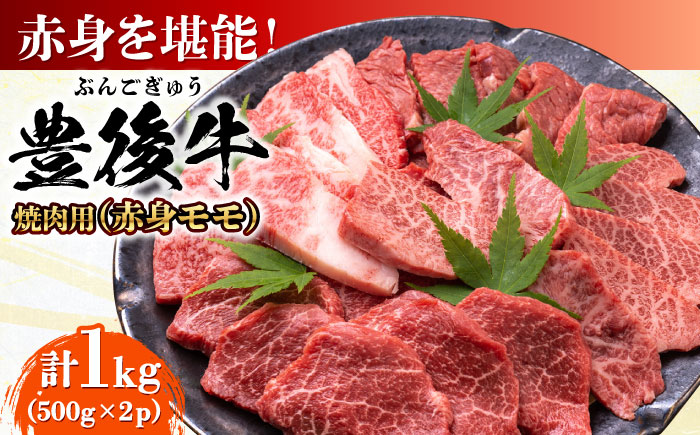 おおいた豊後牛 赤身モモ 焼肉用 1kg(500g×2P) 日田市 / 株式会社MEAT PLUS　牛 うし 黒毛和牛 和牛 豊後牛 [AREI020] 【単品】1kg(500g×2)