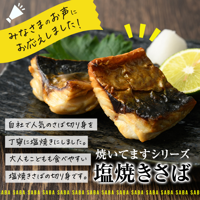訳あり サバ 切り身(計22切・2切入り×11袋：隔月3回) 定期便 おかず おつまみ 小分け 個包装 鯖 切り身 骨取り 骨抜き 簡単調理 自然解凍 国産 お弁当 惣菜 焼き魚 塩サバ 焼いてますシリーズ 【DL32】【鶴見食賓館】