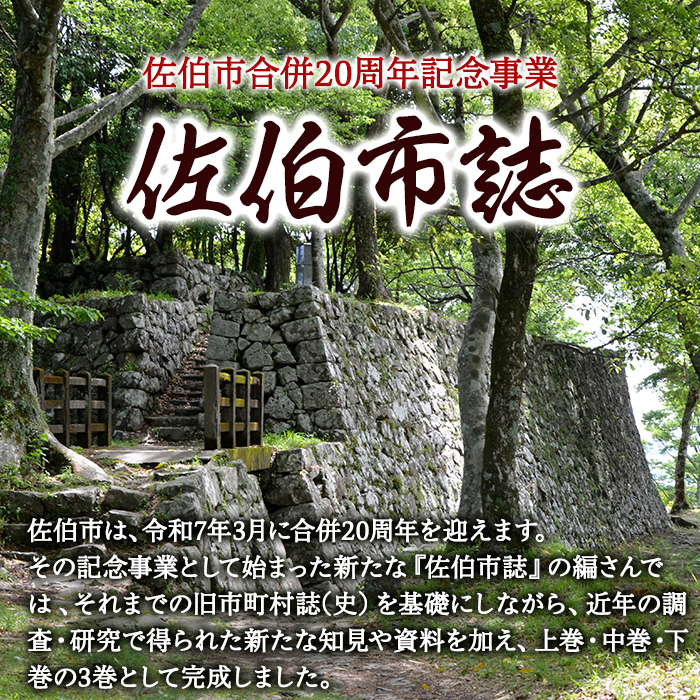 佐伯市誌 上・中・下巻 (全3巻)【佐伯市教育委員会社会教育課】【HR01】