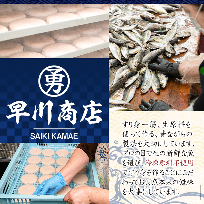 早川のすりみ天セット (合計24枚・2種×各12枚) すりみ すり身 エソ アジ 鯵 魚 魚介 おつまみ おかず 弁当 惣菜 セット 大分県 佐伯市【FK02】【(株)早川商店】