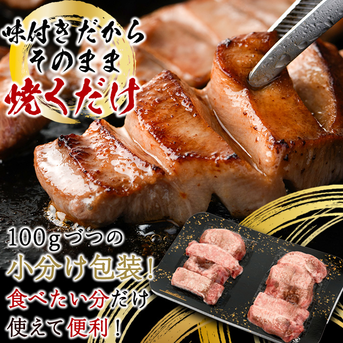 ＜定期便・全12回 (毎月の発送)＞厚切り 塩味 牛タン (総量4.8kg) 定期便 小分け 牛肉 肉 タン 牛たん 味付け 焼肉 塩 BBQ 冷凍 大分県 佐伯市【DH317】【ネクサ】