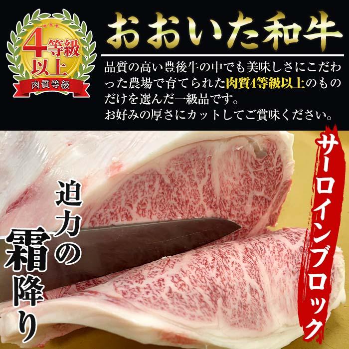 おおいた 和牛 サーロイン ブロック (5kg) 国産 豊後牛 ステーキ BBQ バーベキュー 惣菜 やきにく おかず 百年の恵み 大分県 佐伯市【BD192】【西日本畜産 (株)】
