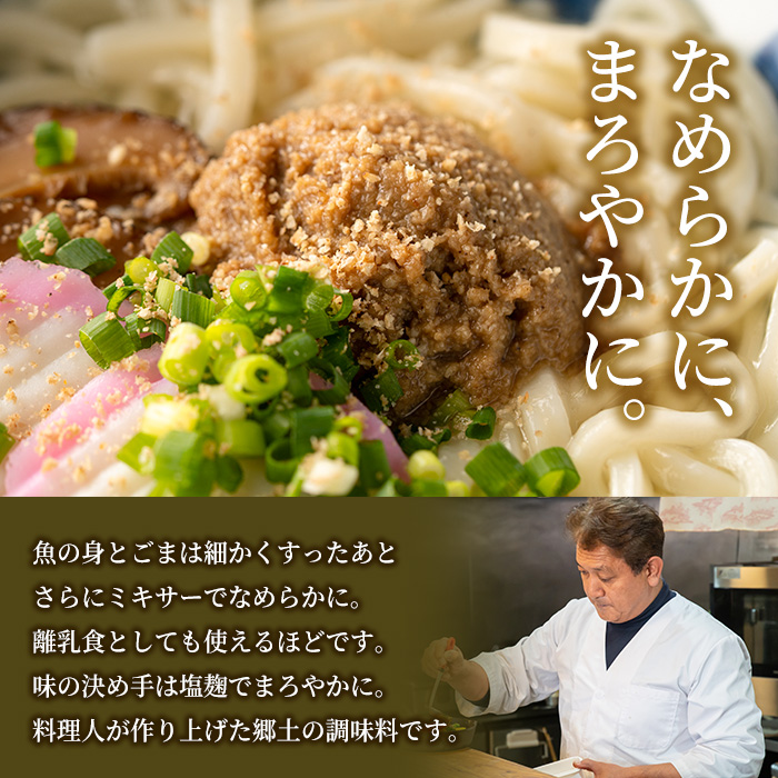 塩糀が入ったまろやかごまだし食べ比べセット (2種×各160ｇ) 魚介 加工品 加工食品 調味料 郷土料理 うどん お茶漬け 大分県 佐伯市 【FB01】【旬彩一会・仁】