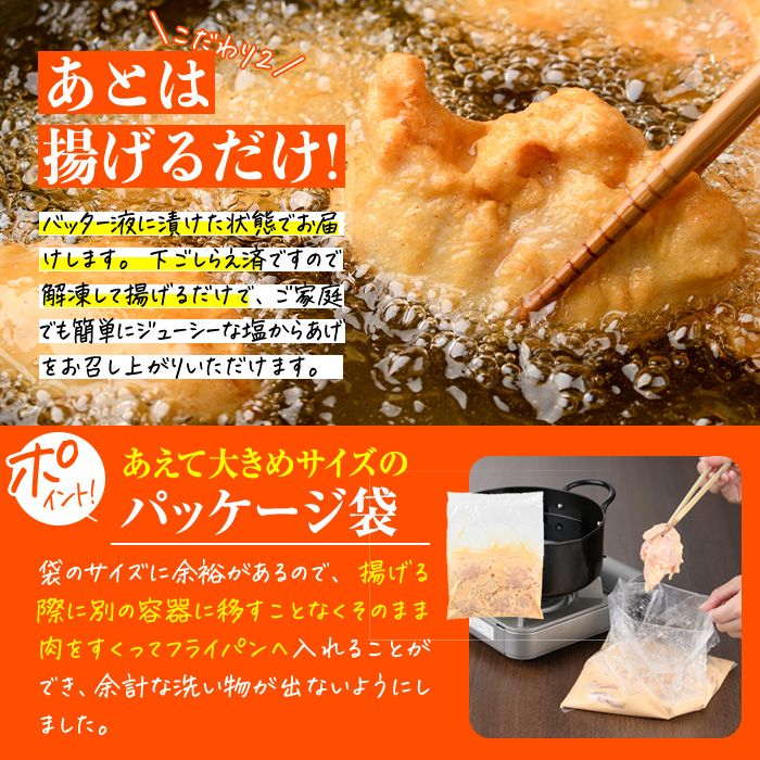 時短おかず 揚げるだけ とり天 (計1kg・500g×2パック) 国産 鶏むね肉 肉 とり天 ご当地グルメ 名物 冷凍 惣菜 お弁当 小分け 簡単 時短 大分県 佐伯市【DH291】【ネクサ】