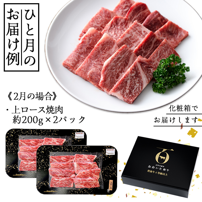 ＜定期便・全4回＞おおいた和牛 低温熟成 焼肉 お楽しみ 定期便 (3ヶ月ごとにお届け) 国産 牛肉 肉 霜降り A4 上ロース ヒレ 上カルビ ランプ 和牛 ブランド牛 冷凍 大分県 佐伯市【DH246】【(株)ネクサ】