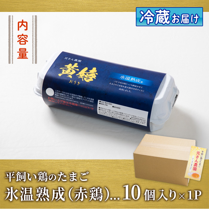 ＜氷温熟成＞平飼い赤鶏のたまご 黄嬉 (計10個) 元さん農園 卵 玉子 卵かけご飯 玉子焼き 平飼い 鶏 鶏卵 養鶏場直送 朝採れ 新鮮 大分県 佐伯市 【GE007】【 (株)海九】